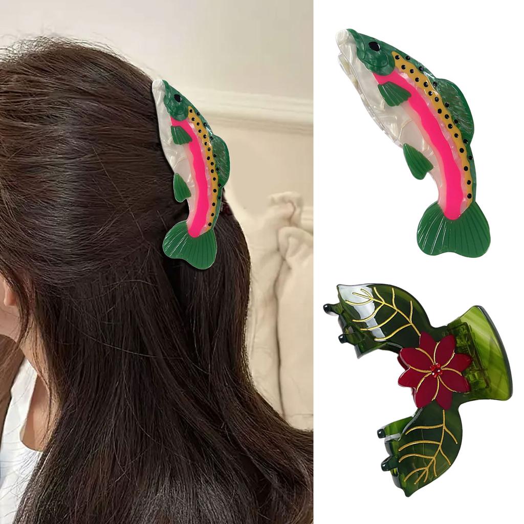 Valentine's Day Hair Clip Large Hair Claw Clip Fashion Hair Adornment Holder Fish Barrettes Hair Styling Tool