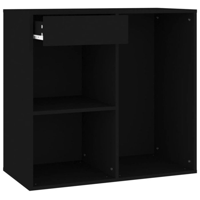 VidaXL Armoire à cosmétiques noir 80x40x75 cm bois d'ingénierie 808838