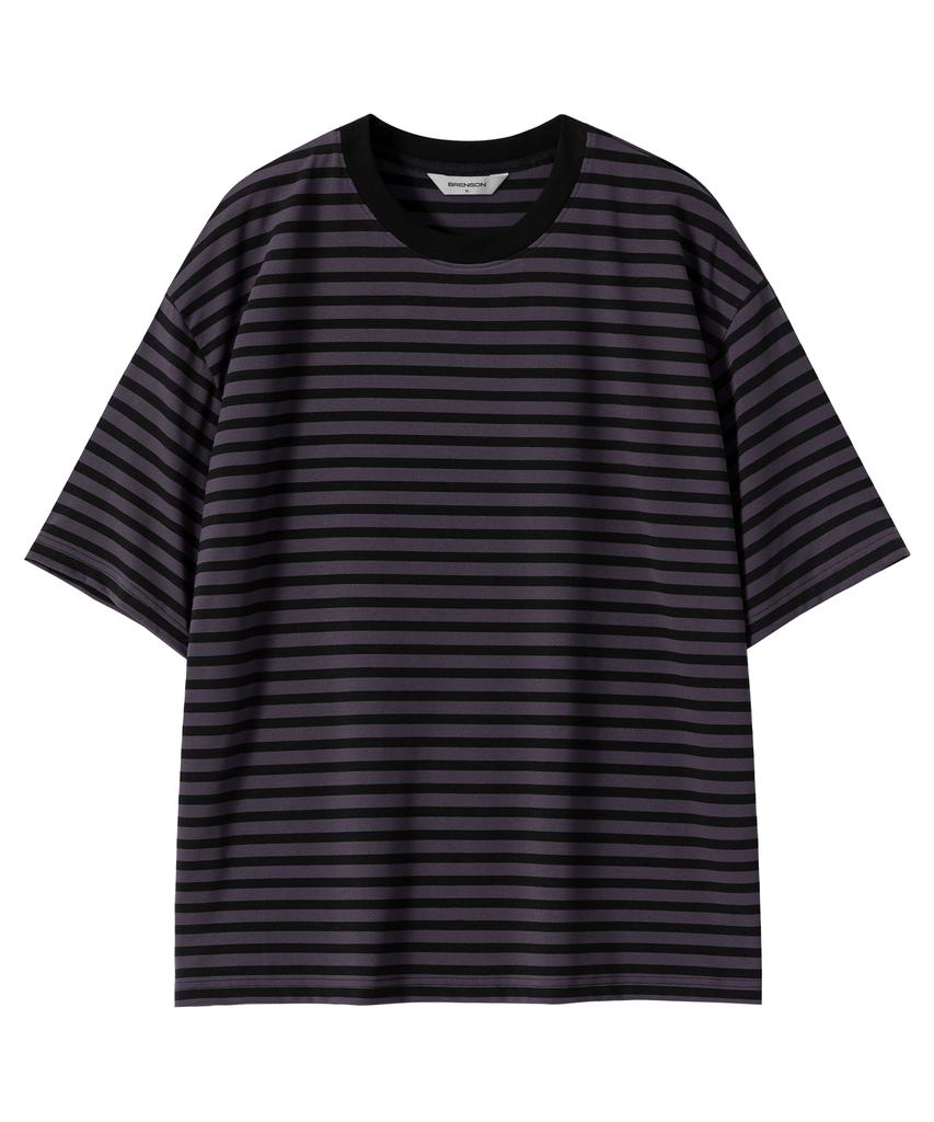 BRENSON Oversized 1:1 Striped Short Sleeve Tee ( 5 Colors )