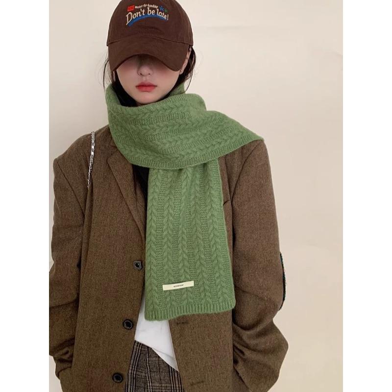 New Wool Knitted Scarf for Women In Winter Japanese Fashion Versatile  Warm Student Scarf Skin Friendly and Soft