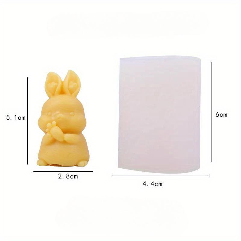 

Силиконовая форма для свечей в виде мультяшного редиски, маленького кролика, морковки, счастливого кролика, гипсовая форма для рисования, пасхальный шоколадный торт, декор, праздничный подарок A