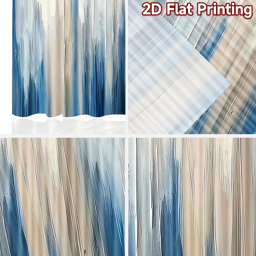 1 Stück 2D flaches Fotografie-Hintergrundtuch Blau und Beige Vertikale Streifen 100% Polyester Jubiläum Perfekt für Feiertage
