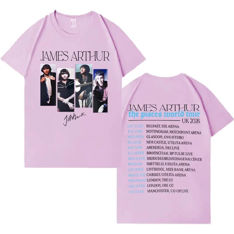 Singer James Arthur Mens Fashion TShirt 2026 Album Casual Loose TShirt HipHop High Quality Comfortable Short Sleeve Unisex
