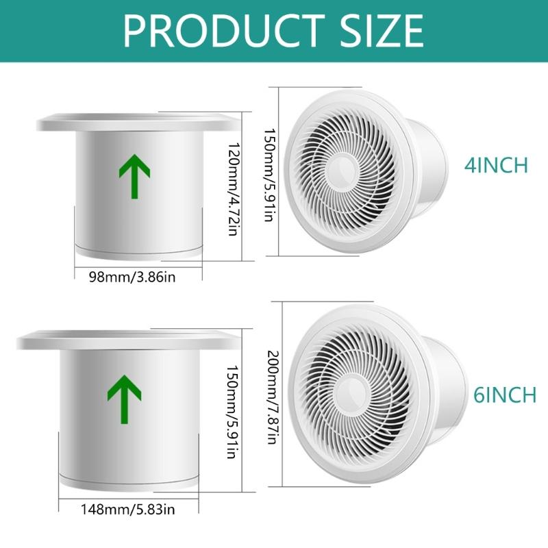 Wall Exhaust Fan Adjustable Duct Fan Low Noise Ventilation Fan Wall Mounted Attic Pipe Ventilation Extractor Enduring