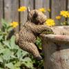 Resin Highland Cow Pot Hugger Figurine Hanging Planter Edge Ornament American Style Garden Indoor Decor Craft