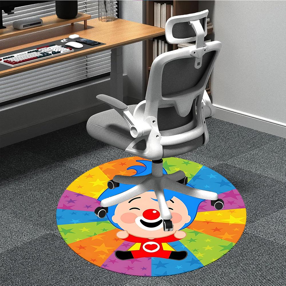 

1pc clown, colorful Chair Carpet for Office Non-Slip,Machine Washable Rug for Office, Room - Holiday Decor - Machine Made yy251017260 80cm by 80cm