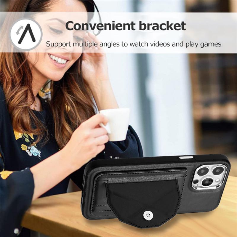 Retor Leather Wallet Card Slot Telefonveske for iPhone 15 Ultra 14 Plus 13 12 11 for Samsung Galaxy S23 S22 S21 FE A54 A34 A14 A53 A13 Flip Stand Cover