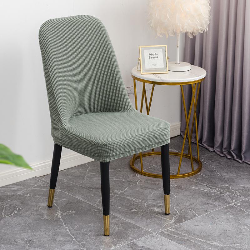 Thickened Mesh Fleece Elastic Chair Cover - Wear-Resistant, Non-Slip, Half-Wrap Design for Folding Office/Dining Table Chairs