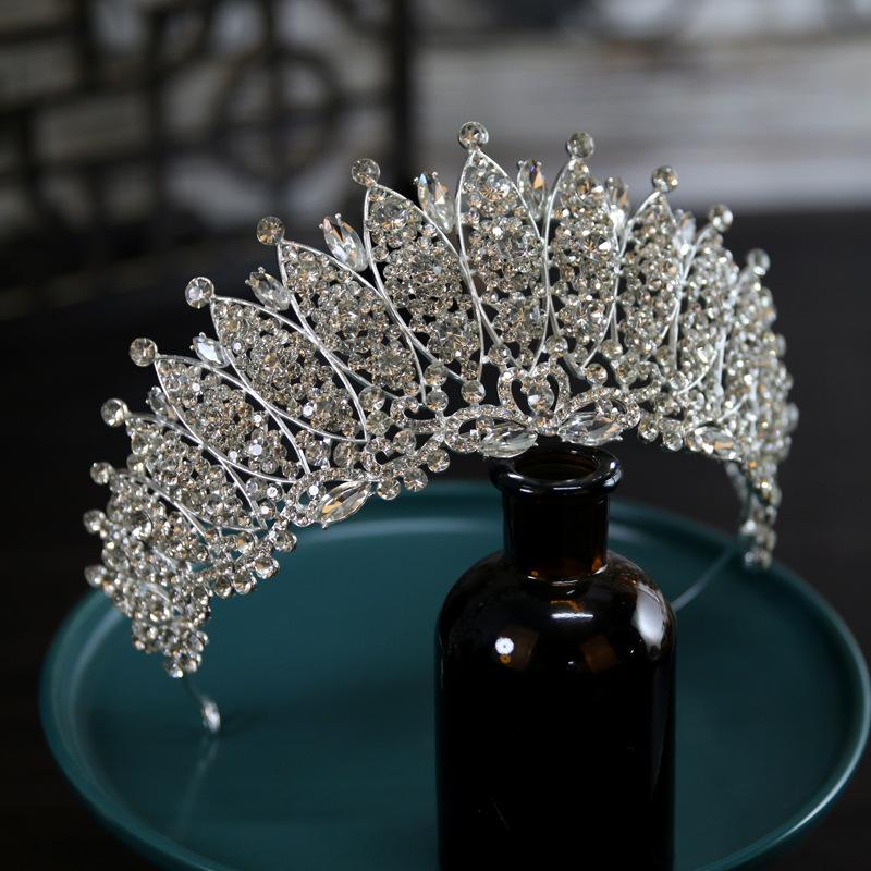 Luxurious and Elegant Bride Wedding Crown Tiara Crystal Crown Performance Hair Accessories Main Wedding Accessories Tiara