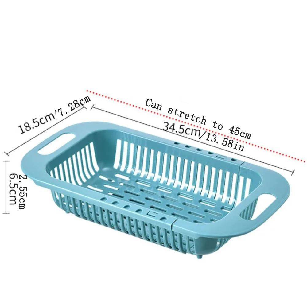 Over The Sink Colander Strainer Basket - Wash Vegetables and Fruits, Drain- Extendable Kitchen Accessories, Kitchen Gadgets