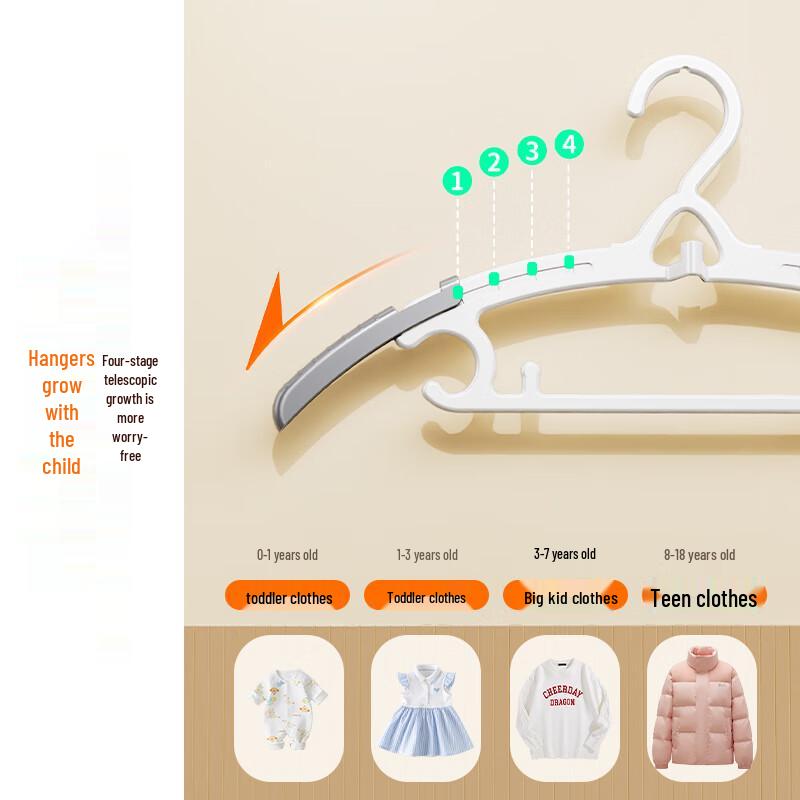 Adjustable Baby & Kids Hangers (10-Pack)