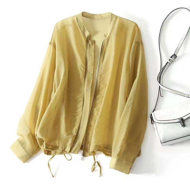 Dünne Atmungsaktive Sonnenschutzkleidung Jacke Damen Sommerjacke Lockere Oberbekleidung Kleiner Temperament Cardigan Damen Oberteile