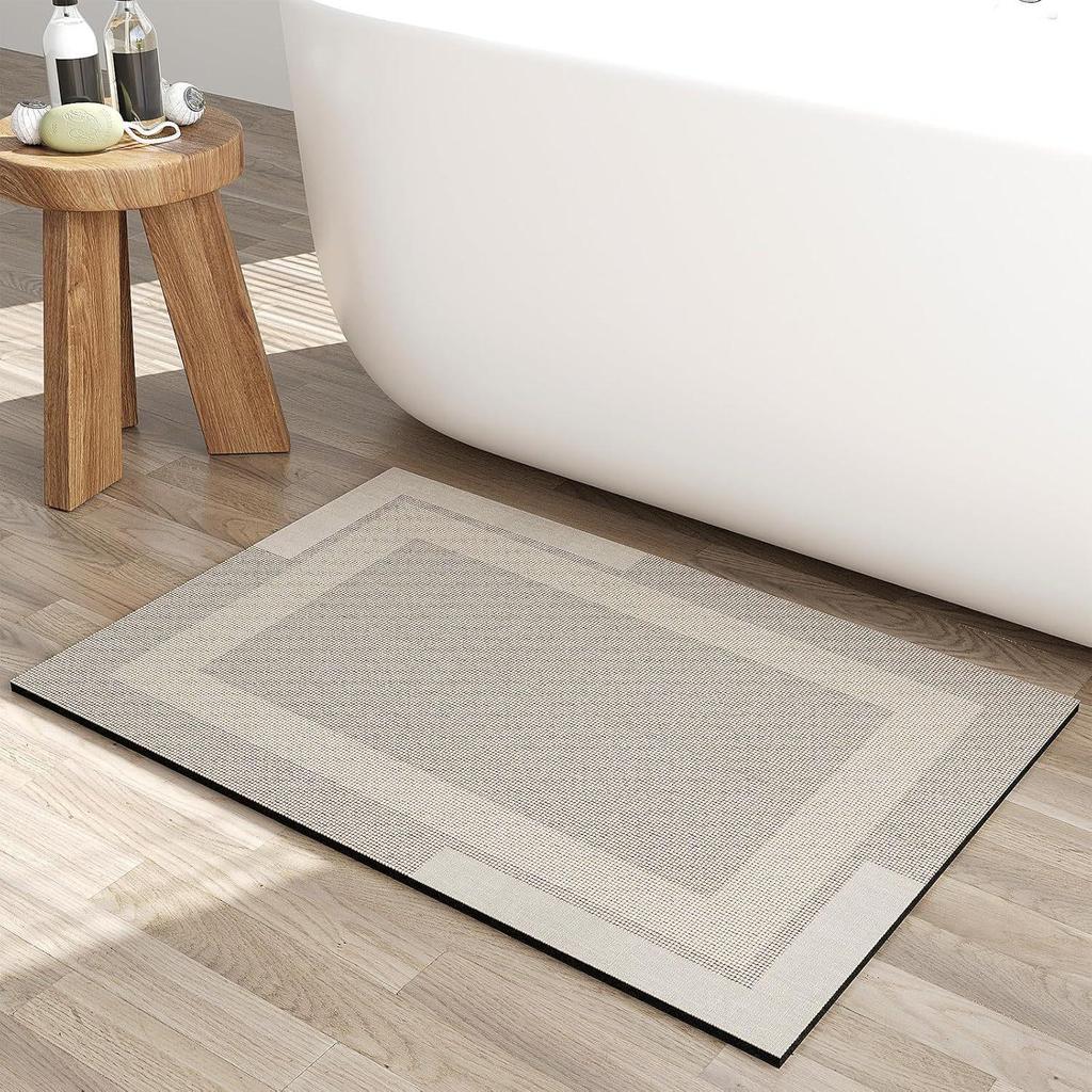 Nordic Style Diatom Mud Non-Slip, Stain-Resistant, Easy-to-Clean Bathroom Foot Mat