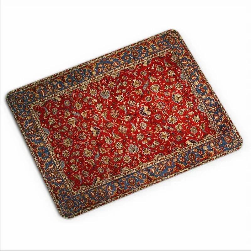 Persian Carpet Computer Laptop Mouse Pads Office Decorative Desk Mats Washable Non-Slip Rubber Desk Carpet Gaming Mat Playmat