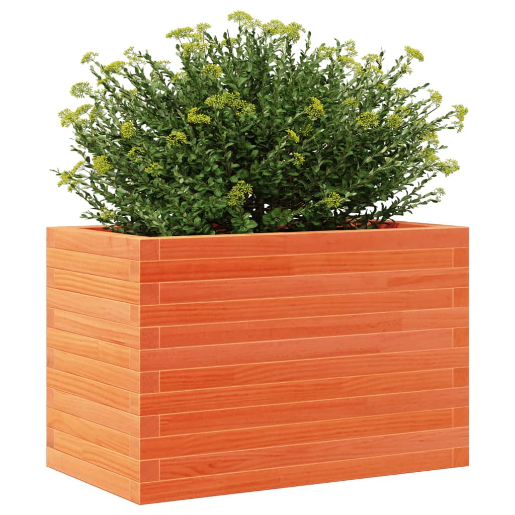 Plant Pot Wax Brown 70 X 40 X 46 Cm Solid Pine Wood