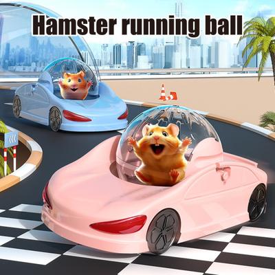Hamster-Laufball, Fahrzeugspielzeug, transparenter Ball, Hamster-Übungsrad, 360-Grad-Ansicht, leises Fitness-Laufrad für kleine Haustiere