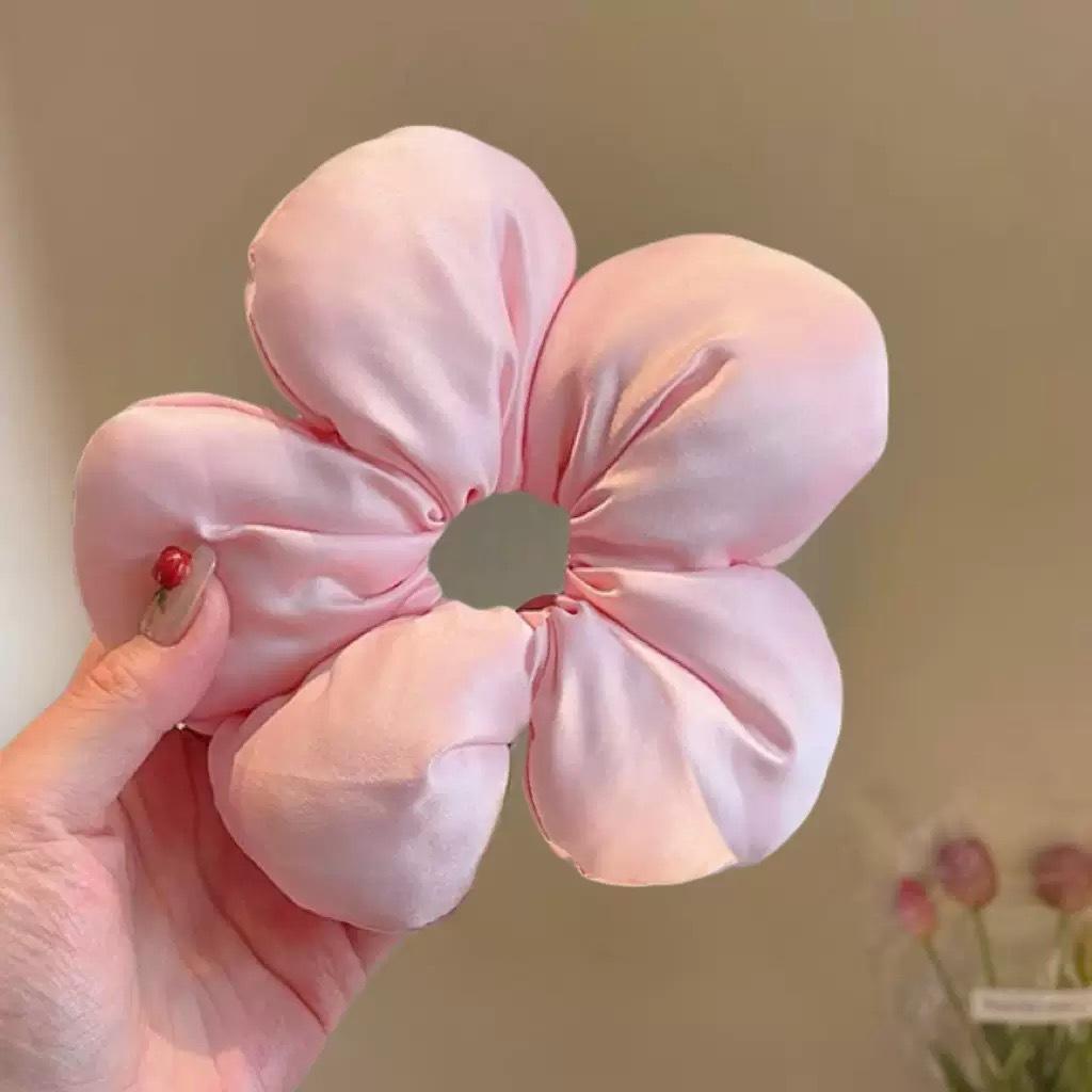 Hair Tie Flower High Elasticity Tulip Hair Display Volume Fluffy Headband Hair Accessories Sweet Hair Ring Scrunchie Women Large Fashionable Jewelry