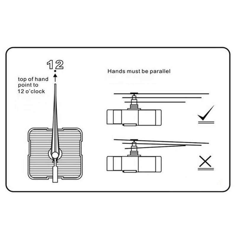 Oversized Wall Clock Mechanism Set with Strong Drive Support and Long Hands for DIY Replacement and Assembly Use