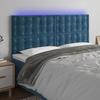 VidaXL LED Headboard Bedroom Furniture Double Bed Accessory Head of Bed Frame Interior Dark Blue 3122928