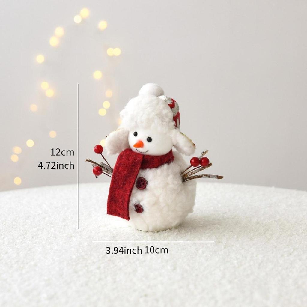 Foam Cloth Snowman Tabletop Figurine Christmas Table Decoration Ornament for Home Bedroom Bar Room Aesthetic Decor