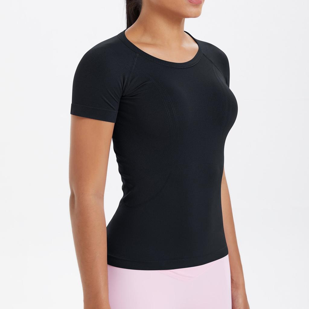 Women's Round Neck Casual Printed Short-sleeved T-shirt Top