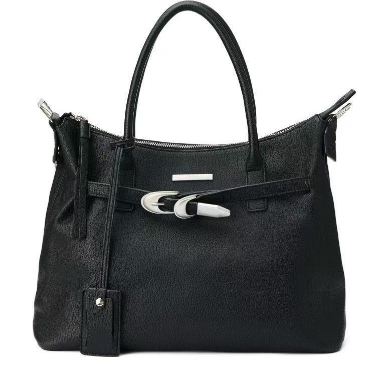 

New Minimalist Large Capacity Hand-held Shoulder Bag with A Versatile Buckle Design for Both Men and Women s Commuting Single Shoulder Tote Bag