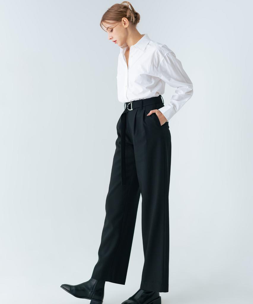 Solteuaenchokollis Wide Belted Slacks Black 4W223V302