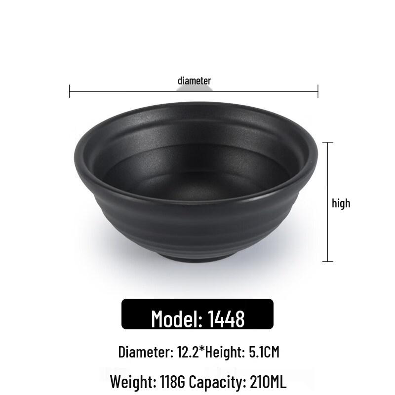 Commercial Black Melamine Dipping Bowl