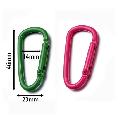 5pcs Carabiner Keychain Alluminum D-ring Clasp Multi-colorsHook Clip Keychains Camping Backpack Buckle Jewelry Making Supplies