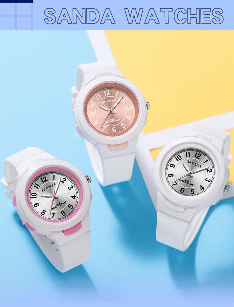Sanda Unisex Fashionable Lightweight Korean Style Waterproof Sports Quartz Watch
