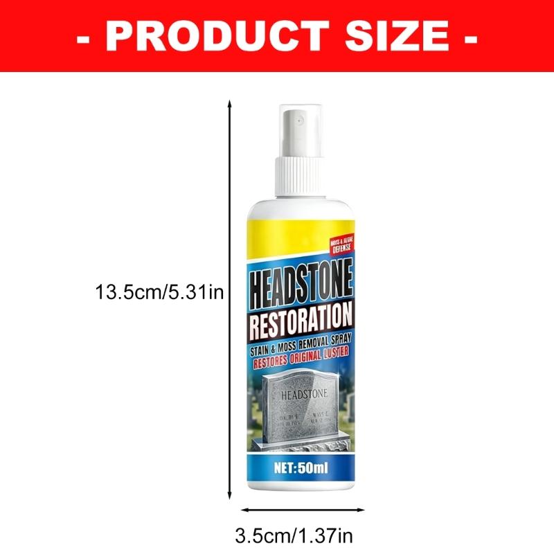 Liquido Detergente per Lapidi Cimiteriali Pulitore per Pietra da Esterno Adatto per Rimuove Potentemente Sporco Ravviva l'Aspetto della Pietra