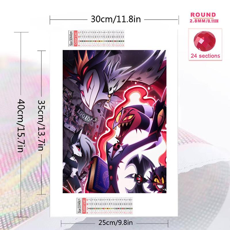 Helluva Boss 100% Round Full Drill 5D DIY Diamond Painting Embroidery Cross Stitch Rhinestone Décor