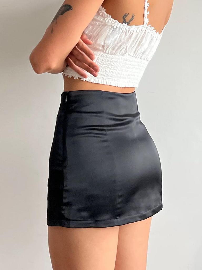 Syvent Mini Mini Perfect for and More Women's Skirt, Tight, Sexy, Slimming, Length, Spring/Summer, Elegant, Black, Commuting, Hostessing, Parties,