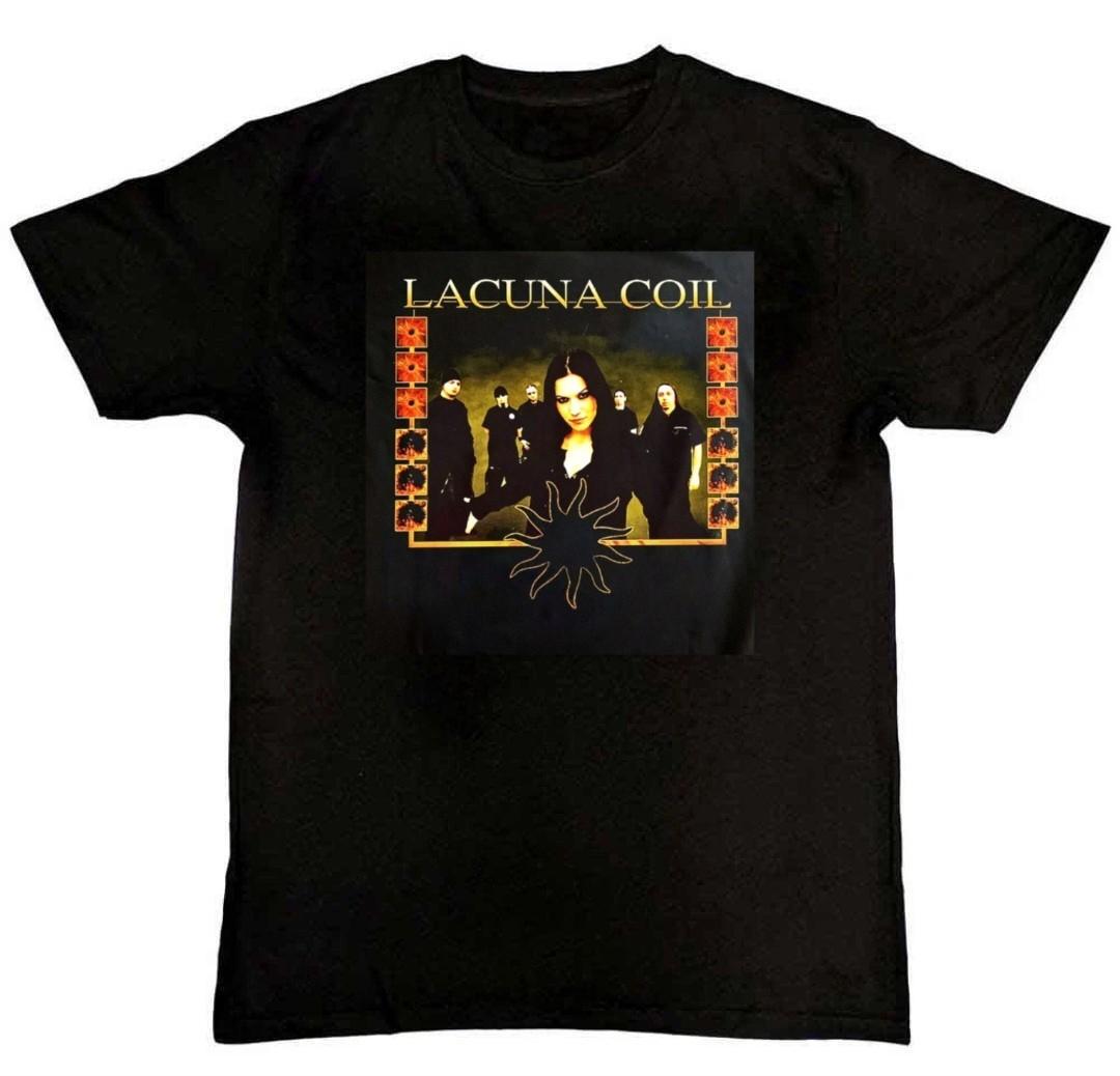 Vintage Lacuna Coil Band Graphic Print Mens T-Shirt XL
