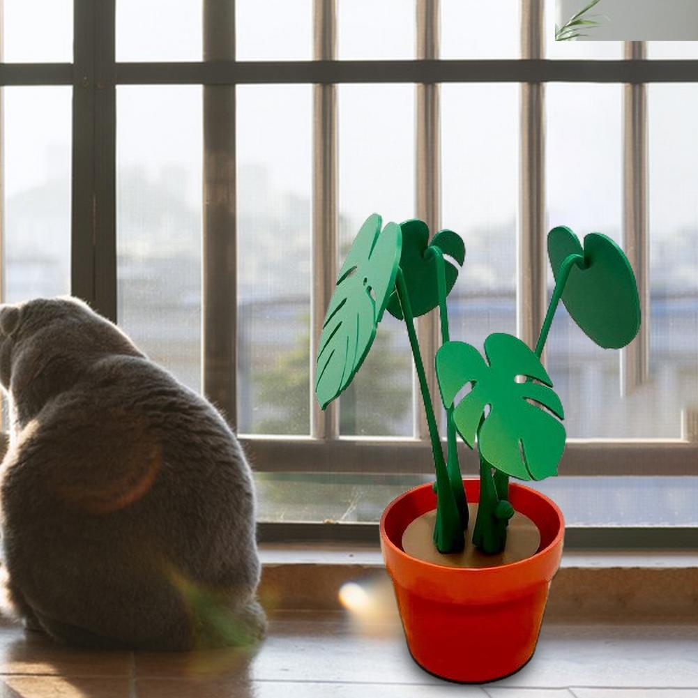 Podložka pod sklenici Ozdoba rostliny Moderní rostlinná dekorace Moderní 3D tištěná podložka pod sklenici Monstera Rostlina Umělý Dům s vestavěným pro snadné