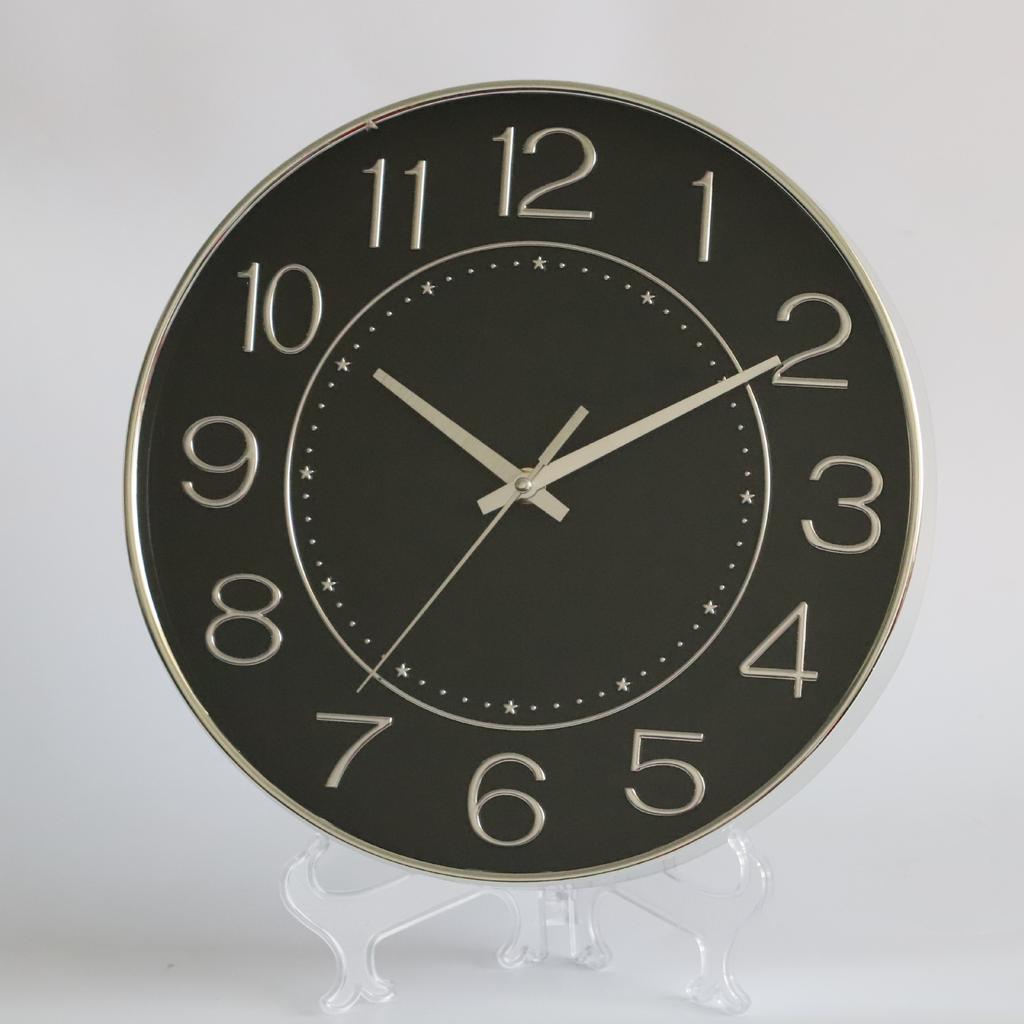 10 Inch 25cm Plastic Clock, Home Stereo Wall Clock, Bedroom Living Room, Minimalist Nordic Quartz Clock