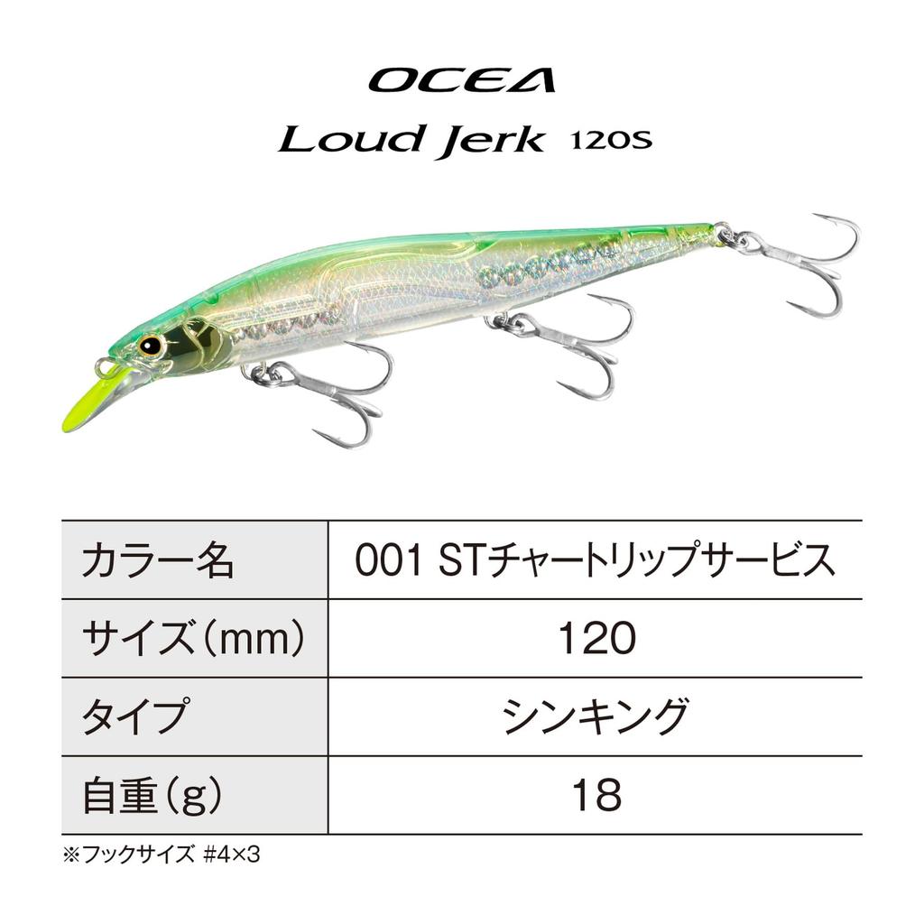 Shimano Offshore Lure Ocea Loud Jerk 120S 001 ST Chart Trip Service XV-C12Y