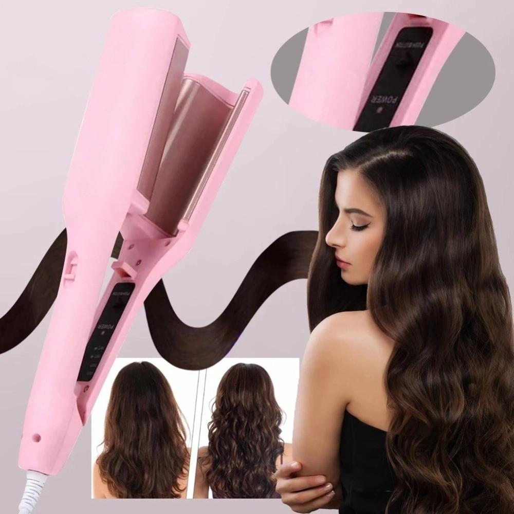 Temperature Control Egg Roll Hair Curling Quick Heating Deep V Curling Iron  Salon Accessories