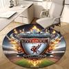 1pc L-Liverpool  Print Round Carpet Chair Round Carpet Suitable for Bedroom Living Room Home Decorative Carpet