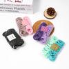 50Pieces Set of Dual Color Four Season High Elastic Seamless Hair Rope Simple and Durable Fashionable Leather Band Soft Knitt