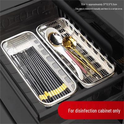 Stainless Steel Hanging Chopstick Storage & Drain Basket for Utensils