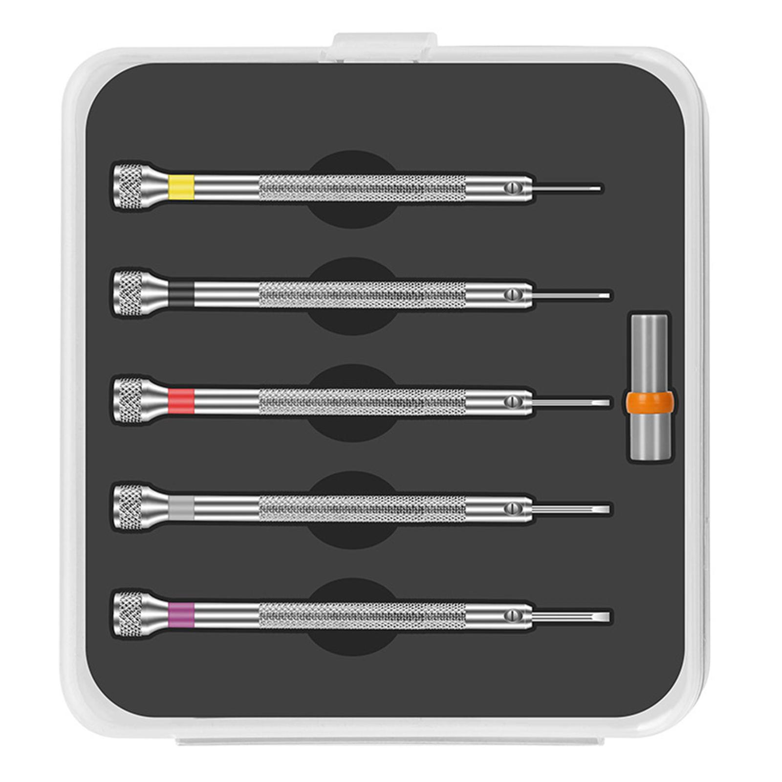 

5Pcs Screwdriver Mobile Phone Clock Computer Multifunctional Maintenance Disassembly Tool Eyeglass Repair Screwdriver