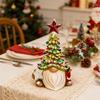 Resin Christmas Tree Dwarf Ornament For Holiday Home Decor Festive Santa And Gnome Design