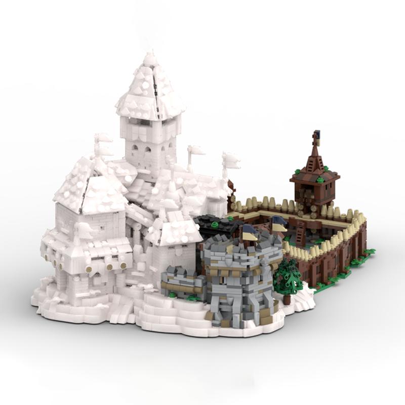 Nuovissimo MOC Scena di strada medievale europea Castello di Blaustein Dimora del Duca modello Giocattolo regalo di blocchi da costruzione per assemblaggio fai-da-te