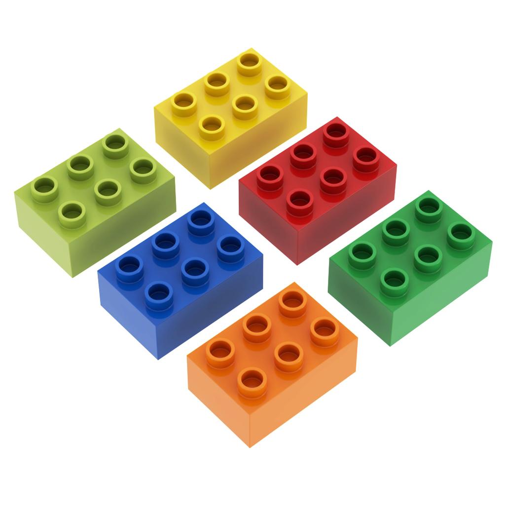 Large Particle Brick Building Blocks 2x4 Random Color Toys Kids Baby Creative Large Particle DIY MOC