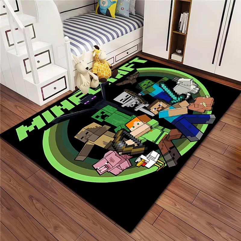 

3D Друк M-M1necraft Килим для Вітальні Спальні Коридору Alfombra Протиковзкий М який Килимок Зонування Диванний Доріжка Домашній Декор Килимок Подарунок 160*200cm