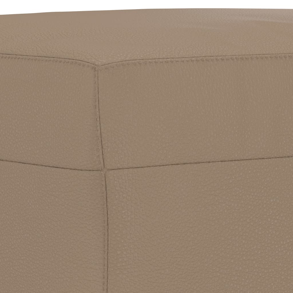 Vidaxl 3-Cz. Living Room Set with Cushions, Cappuccino, Eco-Leather