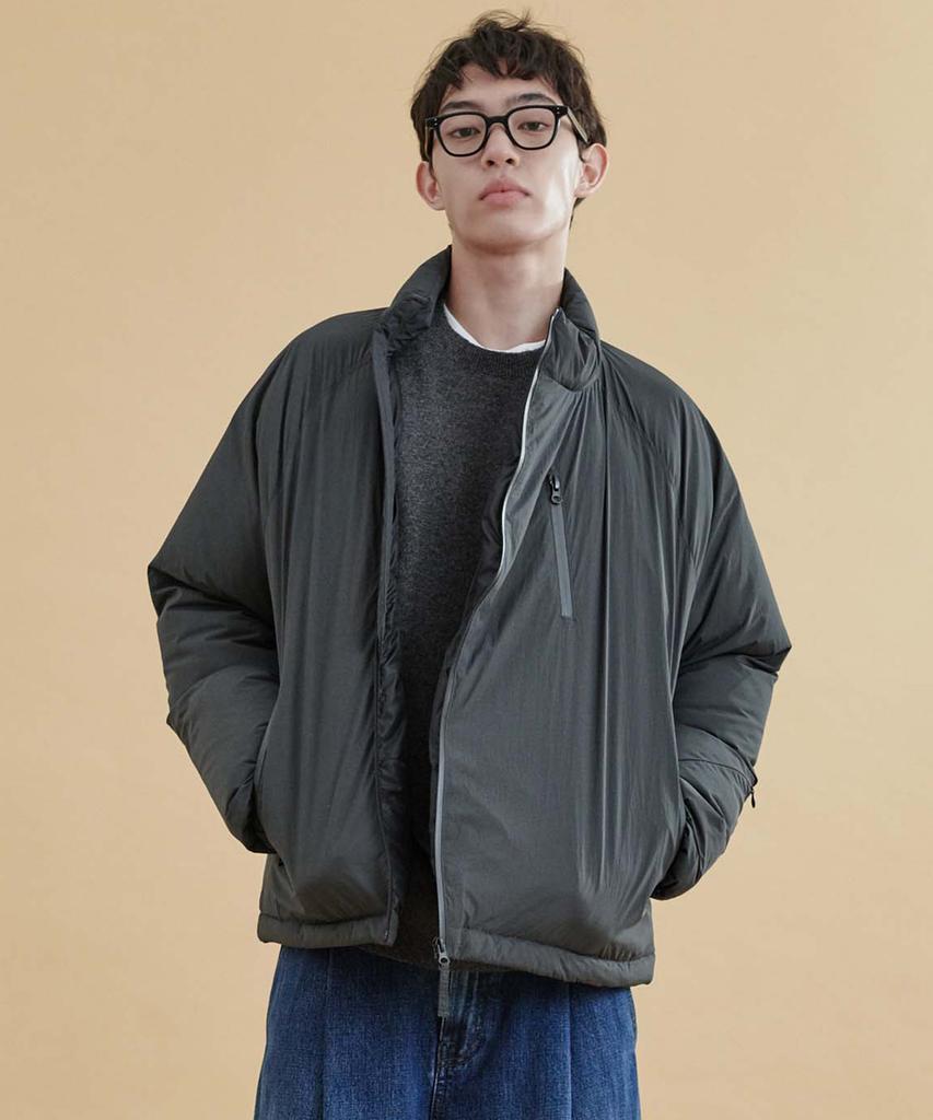 Plac Curved Zipper Short Puffer Black