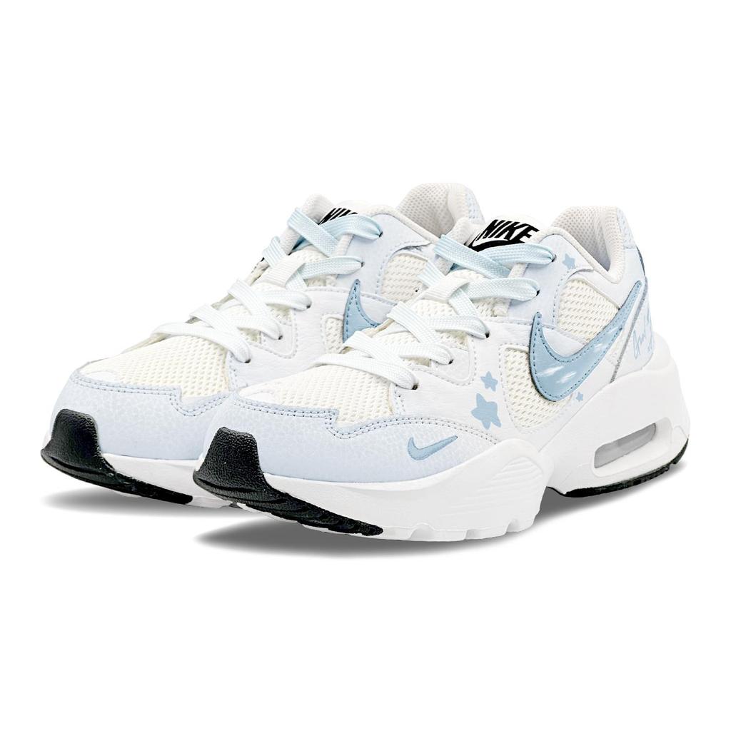 Nike Air Max Fusion Abrasion Resistant Slip Resistant Low top Casual Running Shoes Women's White Blue CJ1671-100(Team1655-S-BOX)