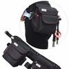 Electrician's Waist Bag, Nail Bag with Lid, Tool Holder, Two-Tier, with Tape Hook